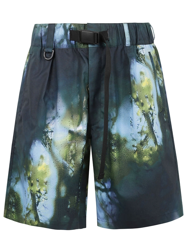 AOP Multicolor Belted Shorts