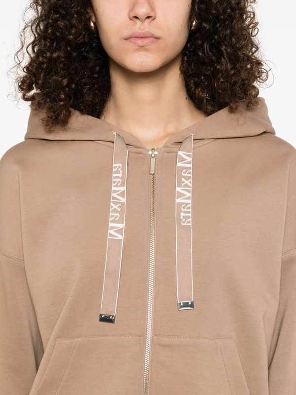 Logo
  Drawstring Cotton Hoodie Zip-Up