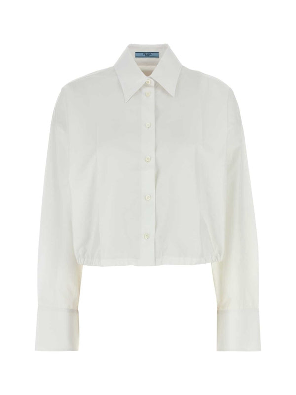 Back Triangle Logo Cotton Longsleeve Shirt