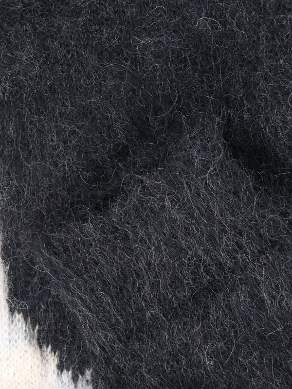 Jacquard Mohair Blend Knit