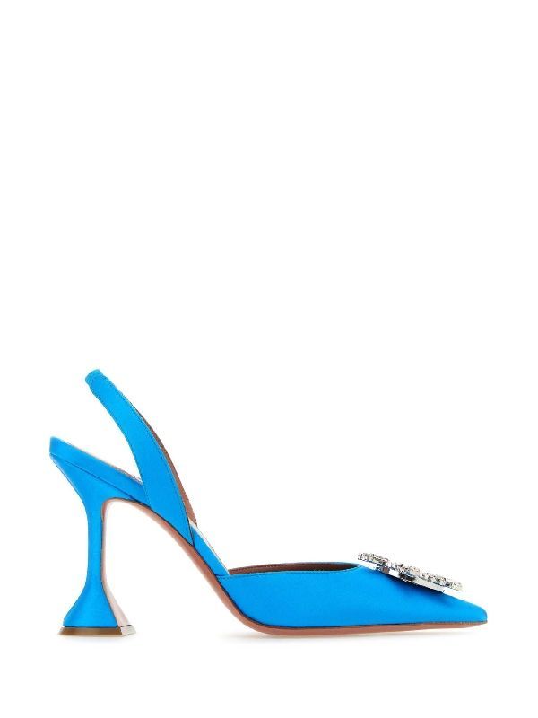 Begum Jewel Decorated Satin Slingback
  Heels