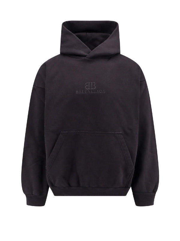 BALENCIAGA - BB Logo Cotton Hoodie - Jente