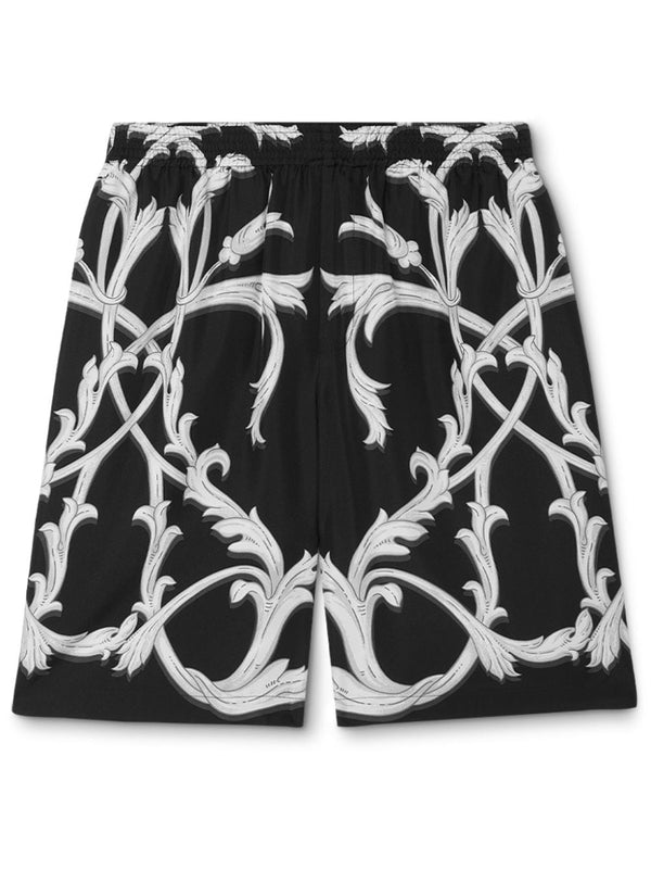 ACANTHUS Printing Silk Shorts