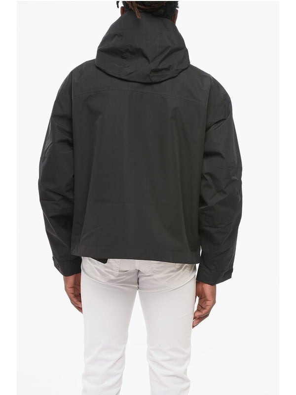 Double Pocket Black Nylon Jacket