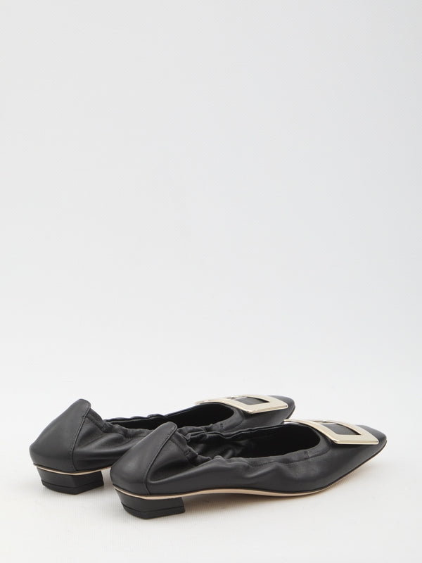 Bell Vivier Leather Flat Shoes