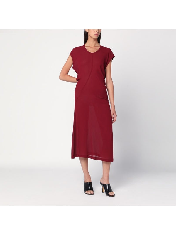 6397 Burgundy Midi Dress