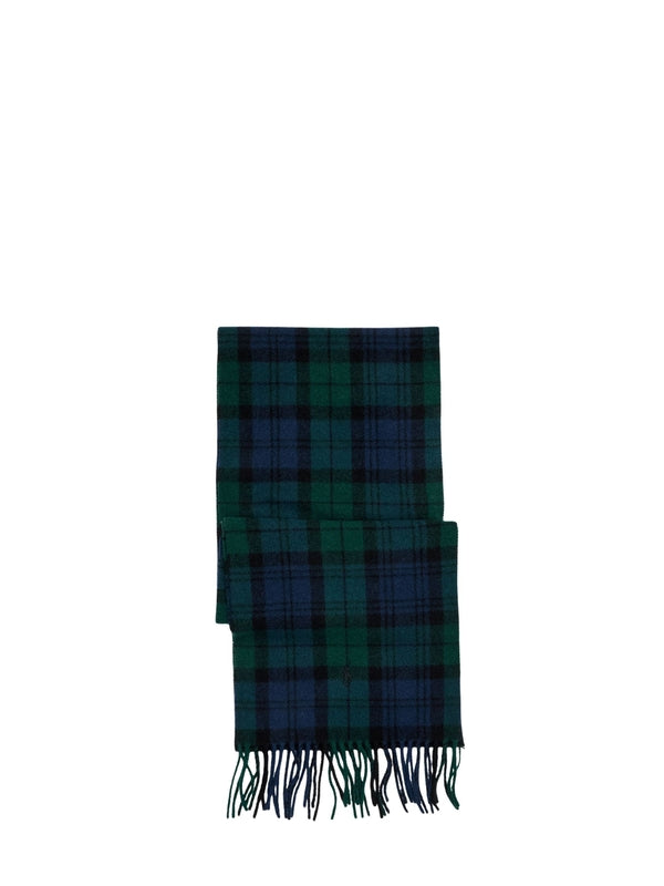 Polo Ralph Lauren Green Checked Wool Mufflers