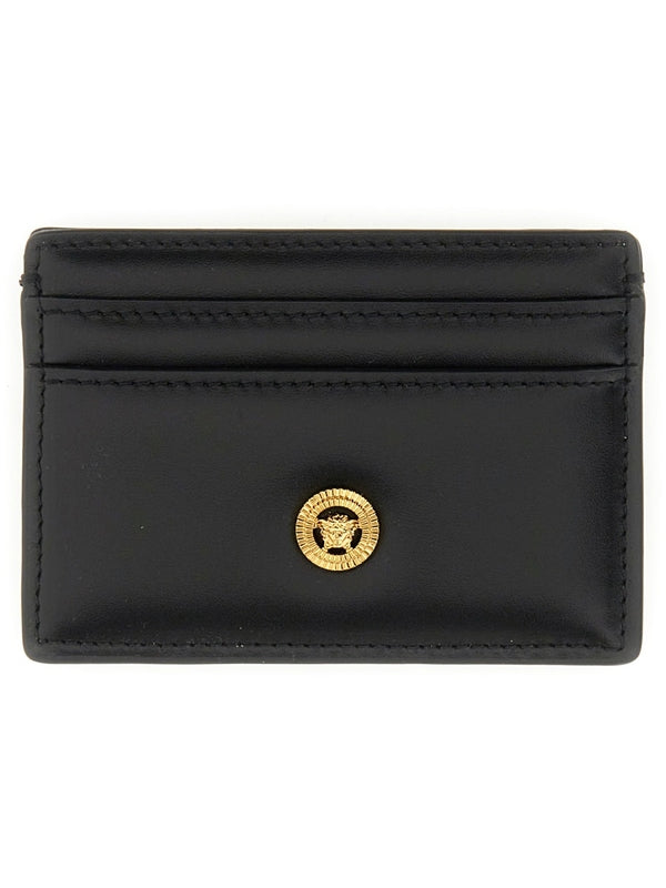 Medusa Logo Leather Card Holder