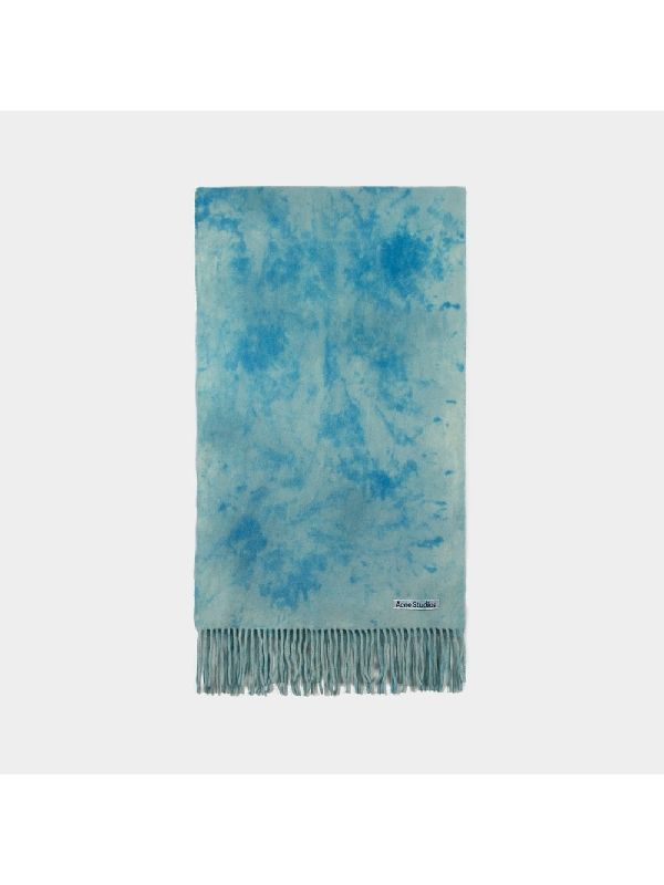 Tie-Dye Fringe Wool Muffler