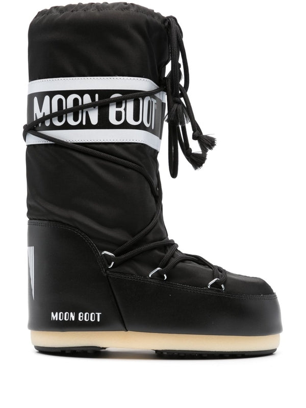 Moonboots Black Lace-Up Boots