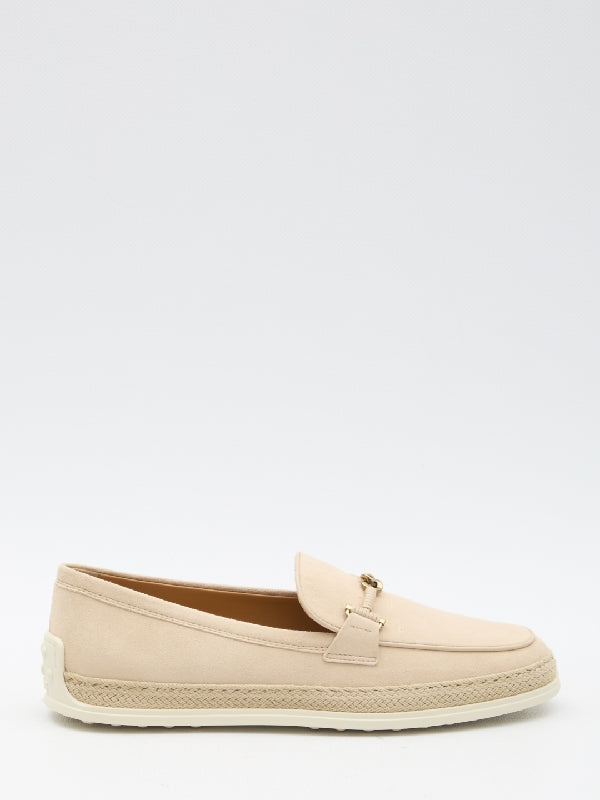 Double T-ring Suede Espadrilles