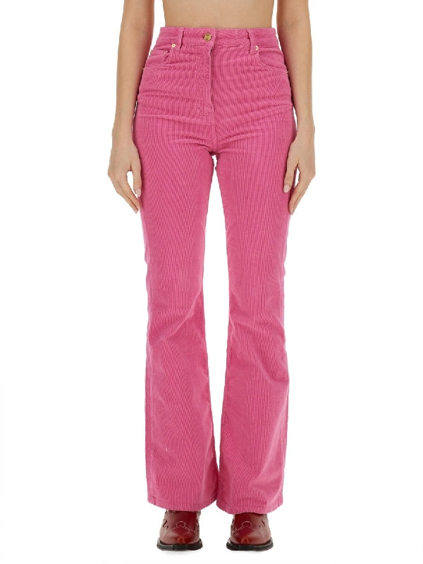 Cotton Rib Flare Pants