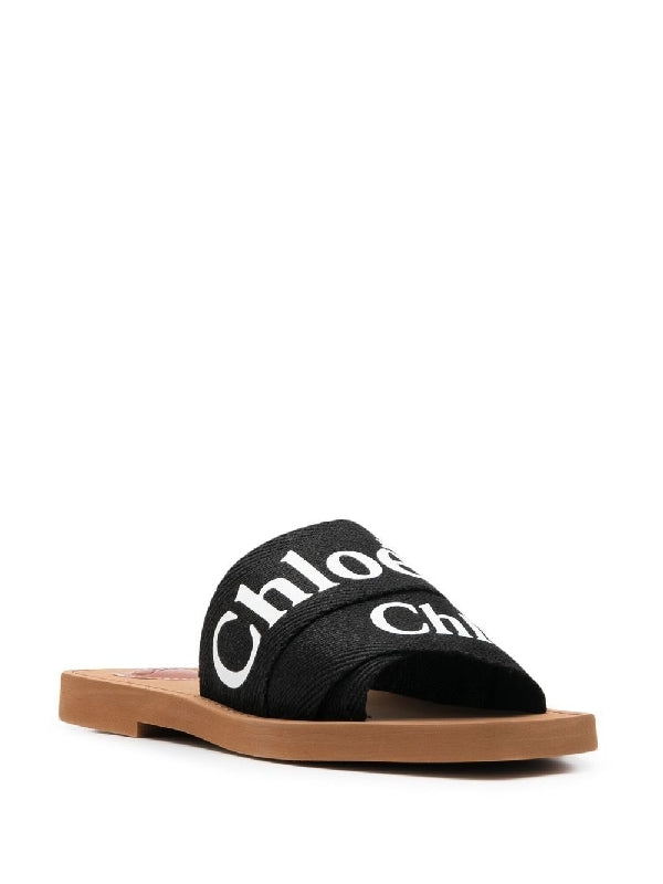 Woody Logo Flat Sandals