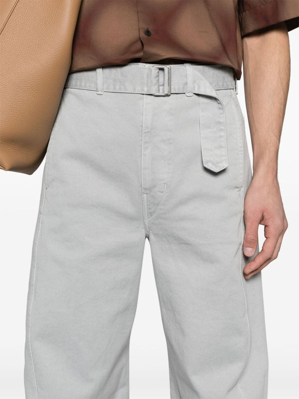 Belt Twist Cotton Pants