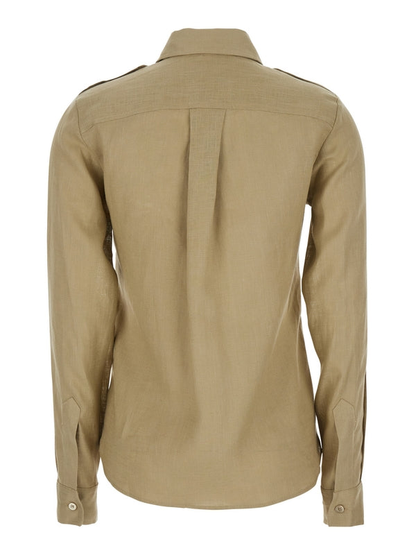 Front Pocket Linen Shirt