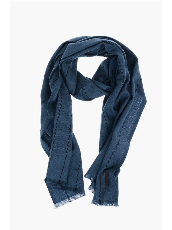 Solid Color Scarf with Fringes Wool Mufflers