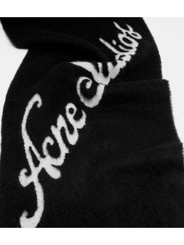 Acne Studios Black Wool Mufflers