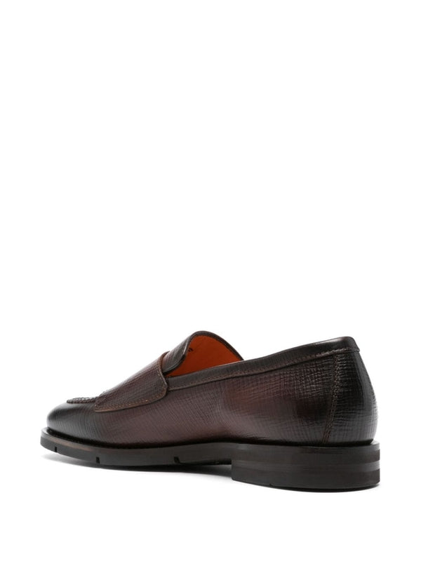 Leather Monk Strap Shoes