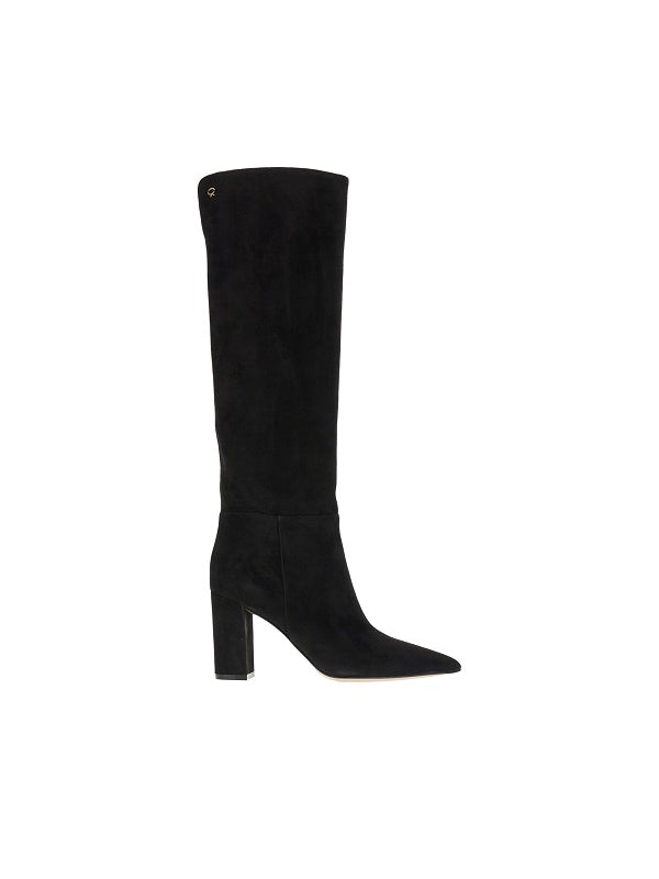 Black Suede High Boots