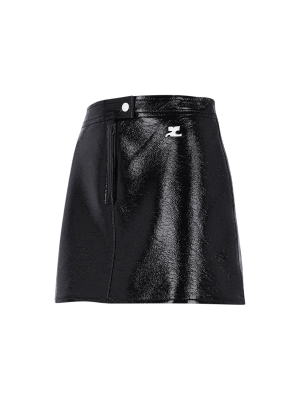 Courrèges - Reedition Vinyl Mini Skirt - Jente