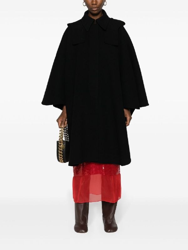 Wool Cashmere Cape Coat