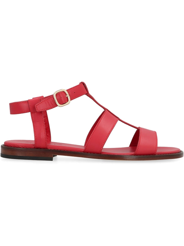 Strap Detail Leather Sandals