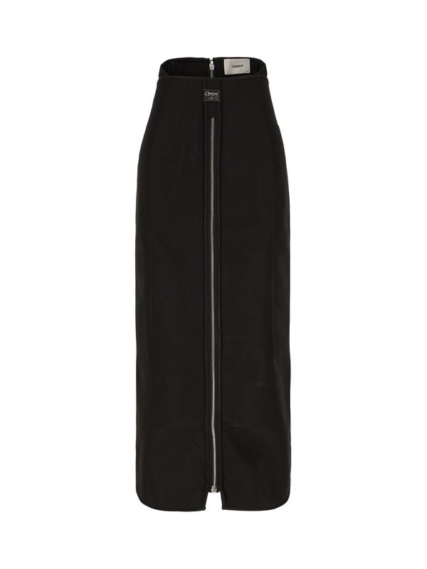 Zipper Detail Long Skirt