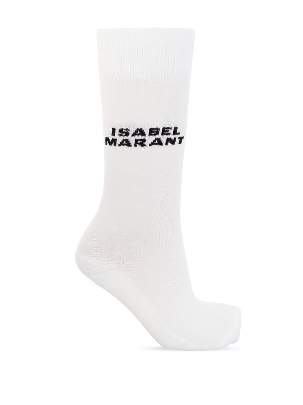 Logo Jacquard Cotton Socks