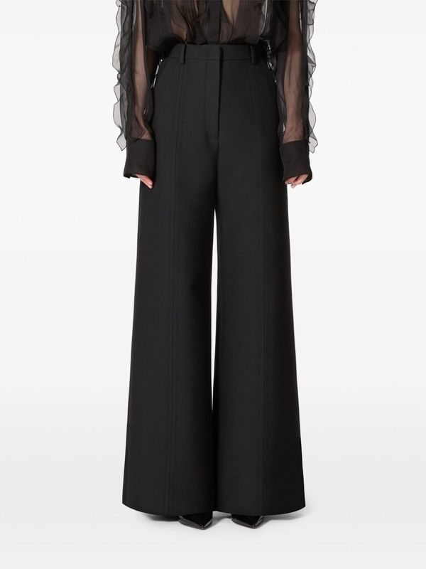 Wool Silk Tailored Pants