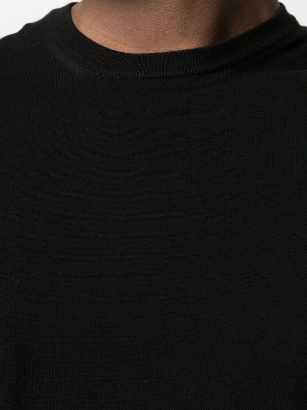 Black Crewneck Cotton T-Shirt
