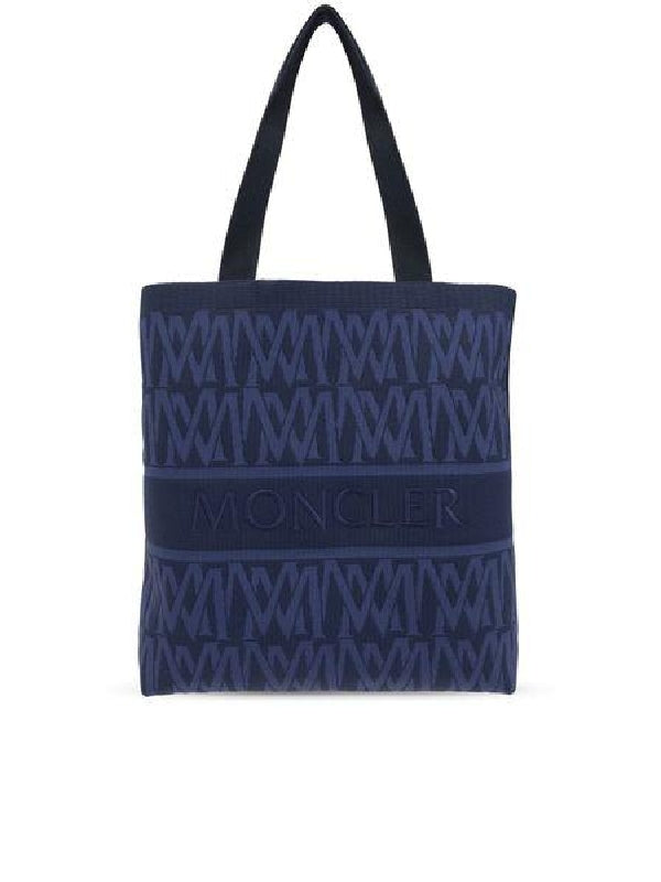 Logo Embroidery Knit Tote Bag