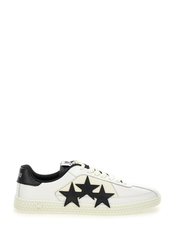 Star Patch Leather Low-Top Sneakers