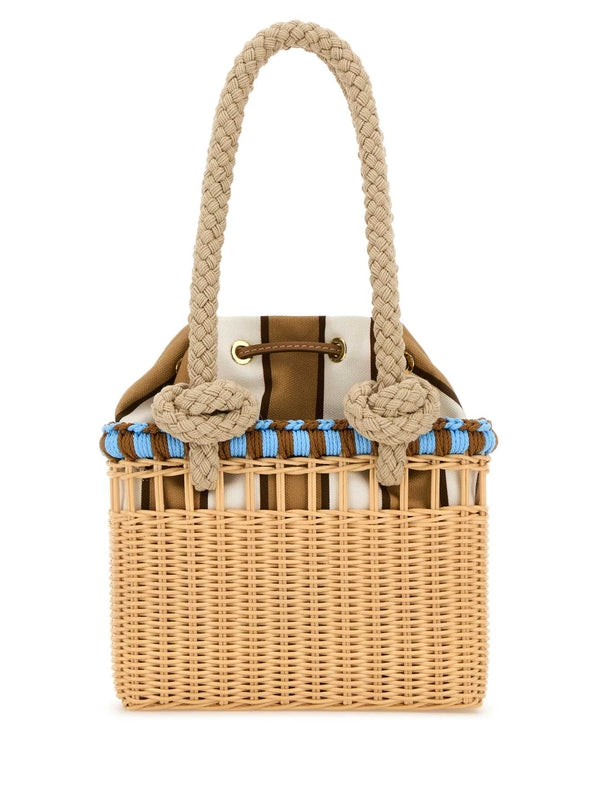 Wicker Mini Bucket Bags