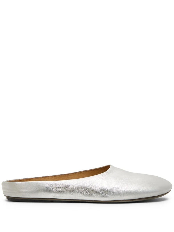 Marcel Silver Flat Shoes
