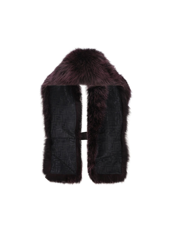 Belt Detail Fur Muffler