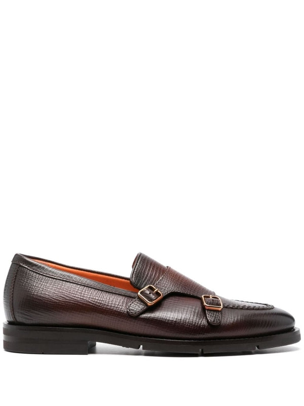 Leather Monk Strap Shoes