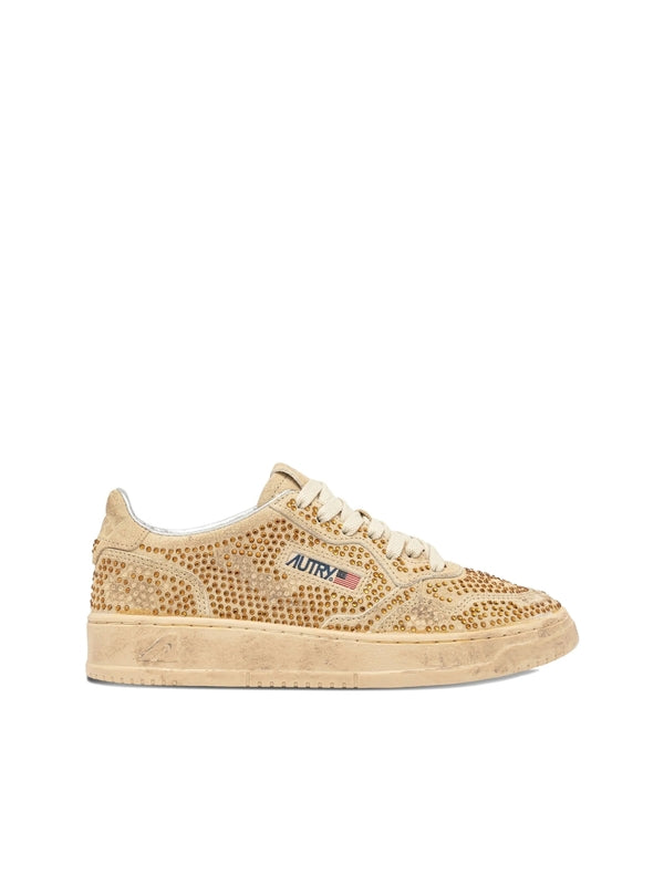Autry Beige Low Top Sneakers
