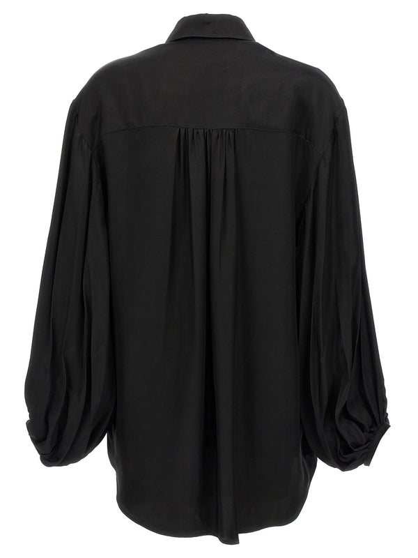 プリーツスリーブブラウス