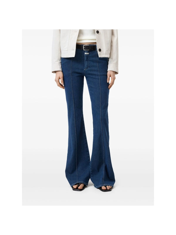 Denair Logo Patch Flare Denim
  Pants