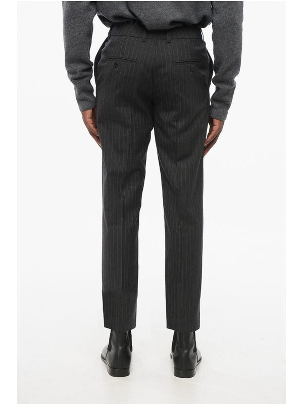 Striped Wool Tailored Pants