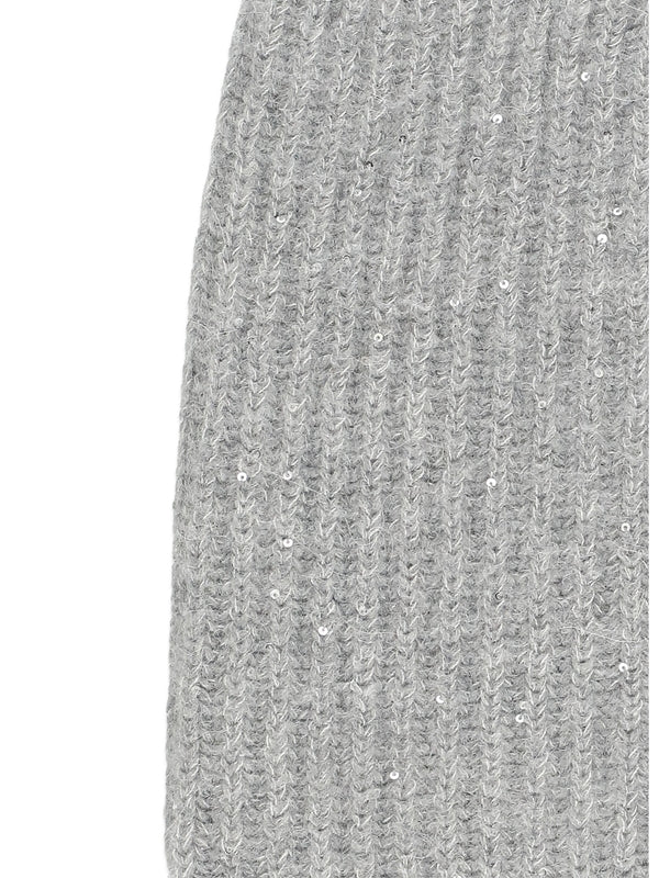 Sequin Detail Wool Beanie