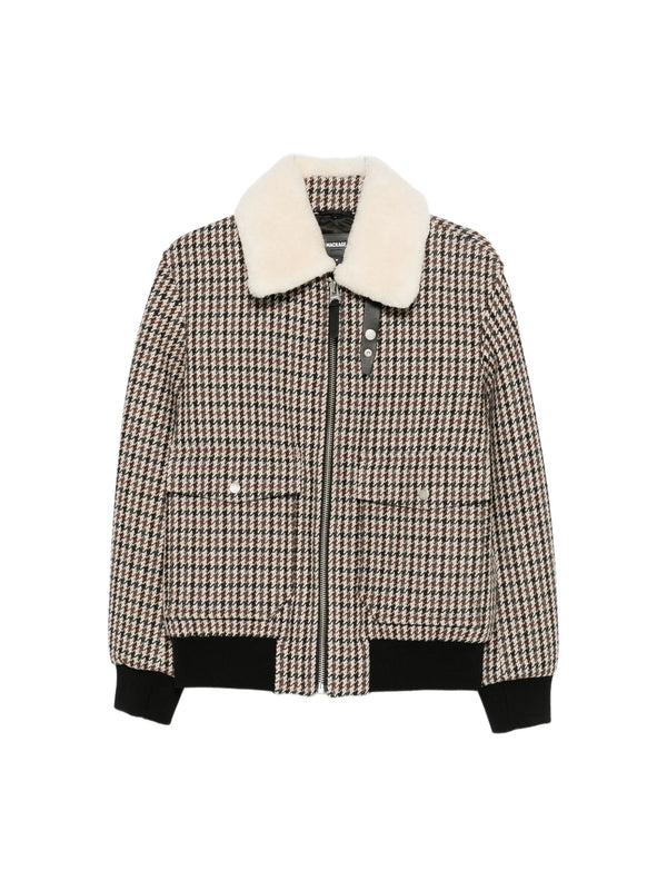 Mackage Brown Checked Fur & Shearling