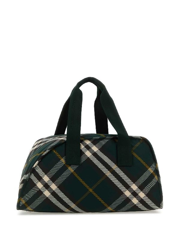 Shield Check Pattern Duffle Bag