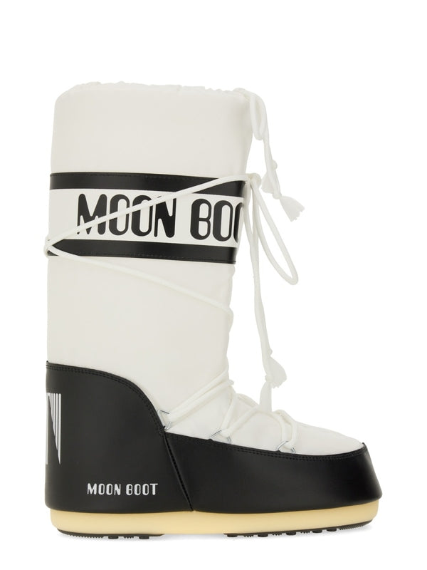 Moon Boot White Lace-Up Boots