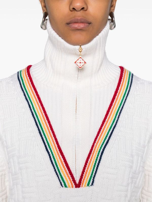 Casablanca Sweaters White Knitted