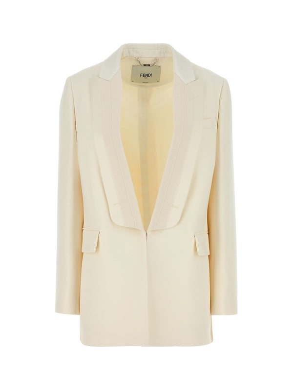 Wool Silk Tailored Jacket