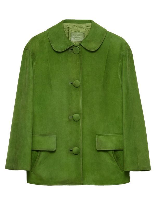 Back Triangle Patch Suede Jacket