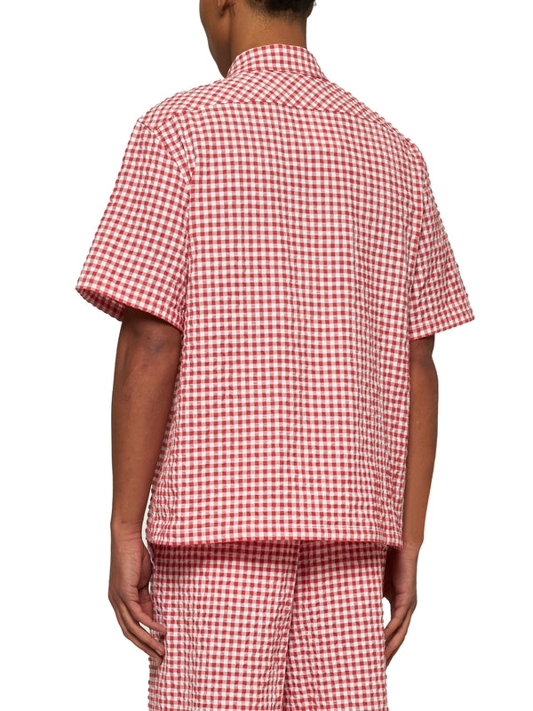 Check Pattern Nylon Cotton Shirt