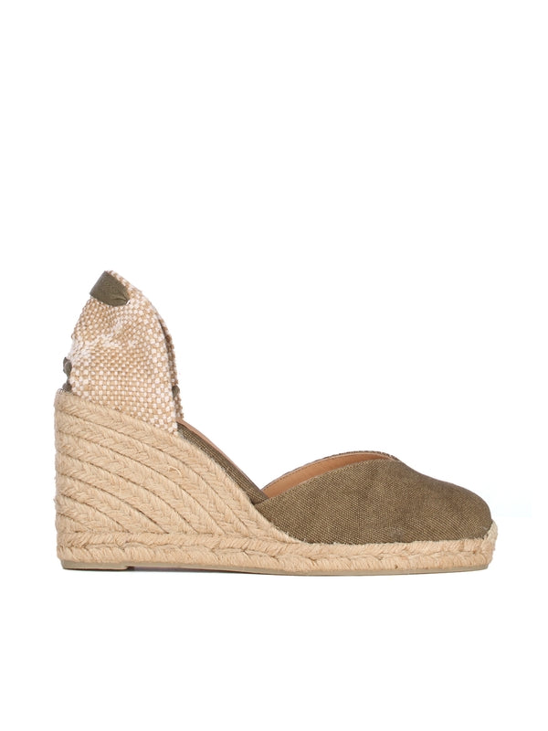 Castaner Green Wedge Sandals