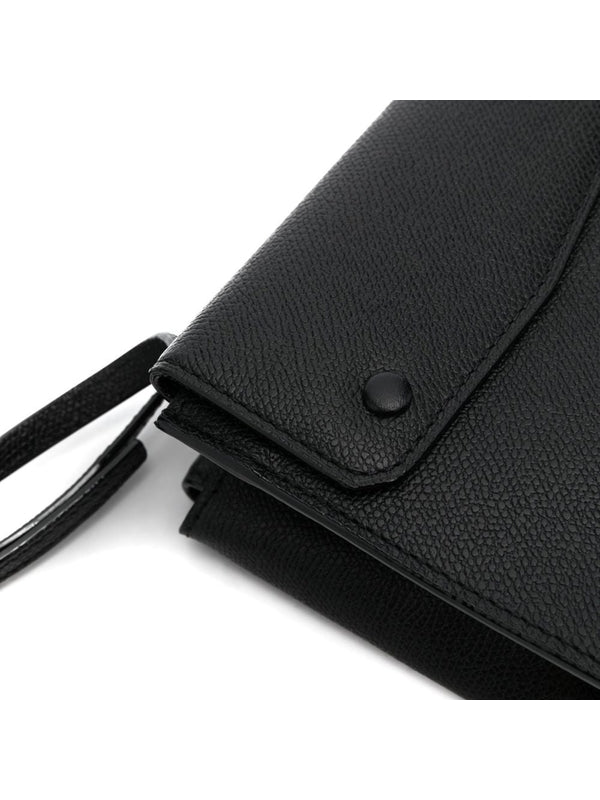 Black Calfskin Shoulder Bag